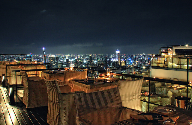 Bangkok night view at Vertigo & Moon Bar