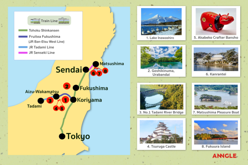 South Tohoku Trip Map