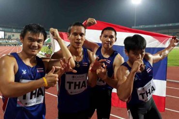 アジア陸上競技選手権大会 2017 400mリレーで銀メダルを獲得したタイ ©Khaosod