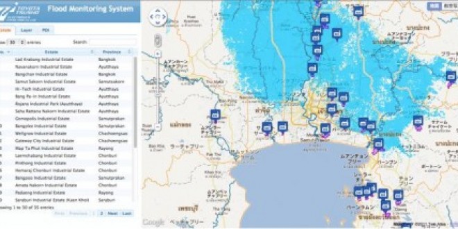 豊田通商が作ったタイの洪水監視サイトがスゴすぎる